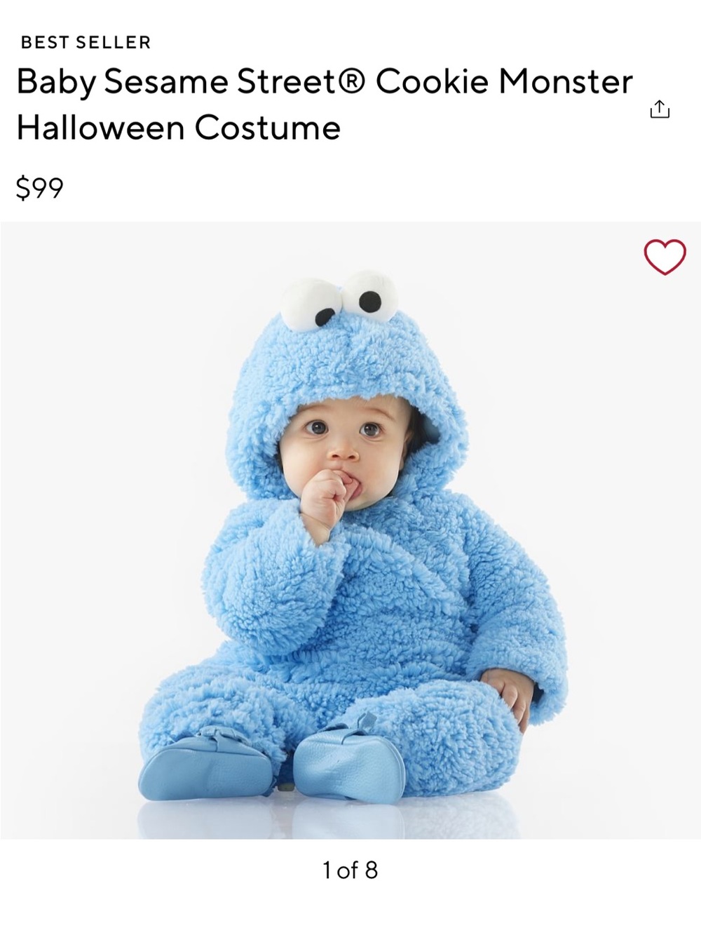 Baby Sesame Street® Cookie Monster Halloween Costume